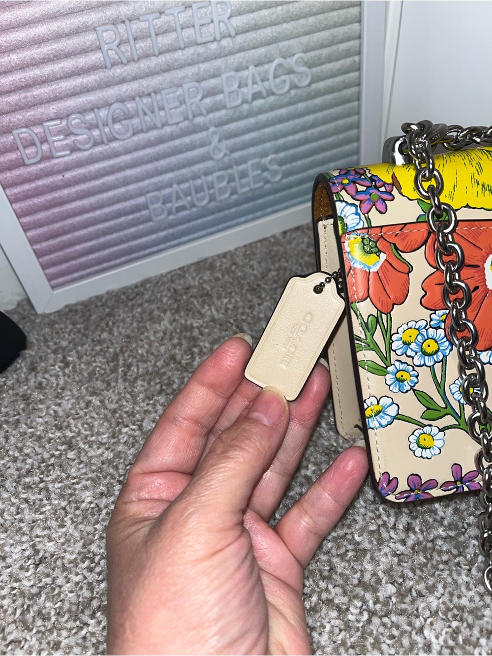 NWT Coach Garden Floral Eliza Crossbody/Shoulder Bag - Picture 3 of 12